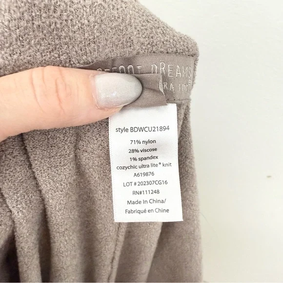 Barefoot Dreams CozyChic Ultra Lite Joggers Brown 1X Lounge Pant Cozy Minimalist - Picture 5 of 5